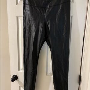 White House Black Market Black Vegan Leather Pants 16L